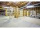 Unfinished basement space with exposed ceiling, concrete floor and wooden framing, offering potential for customization at 281 Laney Dr, Locust Grove, GA 30248