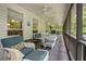 Relaxing screened porch with comfortable seating, including cushioned chairs, offering an inviting outdoor space at 281 Laney Dr, Locust Grove, GA 30248