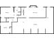 Layout of basement floor includes two bedrooms, Gathering room, and bathroom at 5845 Highway 92, Fairburn, GA 30213