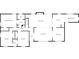 First floorplan has Gathering room, kitchen and breakfast nook, bedrooms, and bathrooms at 5845 Highway 92, Fairburn, GA 30213
