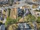 Overhead view of the house showing the landscape and surrounding neighborhood at 1857 Defoor Ave, Atlanta, GA 30318