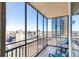Balcony featuring city views, enclosed railing, and a cozy sitting area for relaxation at 300 W Peachtree St # 10D, Atlanta, GA 30308