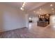 Beautiful kitchen with island and view of the living spaces enhanced by hardwood floors at 581 Sherwood Ne Rd, Atlanta, GA 30324