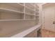 Organized walk-in pantry with custom shelving and drawers for all your storage needs at 581 Sherwood Ne Rd, Atlanta, GA 30324