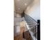 Beautiful staircase with wood treads and black iron railings at 581 Sherwood Ne Rd, Atlanta, GA 30324