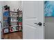 View of the walk-in pantry with shelving at 202 Via Lucca, Woodstock, GA 30188