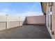 The patio is spacious and enclosed with a privacy fence at 202 Via Lucca, Woodstock, GA 30188