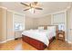 Comfortable bedroom with stylish accents, ample natural light, and built-in storage at 300 W Peachtree St # 4A, Atlanta, GA 30308