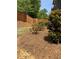 Backyard features a wooden fence and landscaping at 2021 Towneship Trl, Roswell, GA 30075