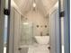 Modern bathroom with freestanding tub and frameless glass shower, offering a luxurious experience at 2021 Towneship Trl, Roswell, GA 30075