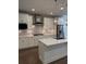 Bright kitchen featuring white cabinets, stainless steel appliances, and a large island with countertop seating at 2021 Towneship Trl, Roswell, GA 30075