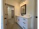 Bathroom featuring white vanity with drawers and cabinets and modern fixtures at 34 Harmony Ridge Dr, Temple, GA 30179