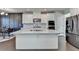 Kitchen with large island and stainless steel appliances at 376 Provenance Dr, Atlanta, GA 30328