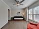 Sun-filled living room with hardwood floors, modern decor, and bright windows at 376 Provenance Dr, Atlanta, GA 30328