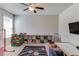 Bright playroom featuring colorful block toys, space-themed rug, and built-in storage shelves at 4152 Woodward Mill Rd, Sugar Hill, GA 30518