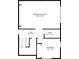 Basement level floor plan features a rec room, bedroom, bathroom and hallway at 2325 Woodcrest Se Dr, Smyrna, GA 30082