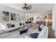 Bright living room with large windows, sleek furnishings, and an open layout to the kitchen and dining area at 61 Newcastle Sw St, Atlanta, GA 30314