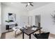 Well-lit office space includes modern decor, a ceiling fan, and hardwood floors at 61 Newcastle Sw St, Atlanta, GA 30314