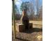 View of the brick fireplace with chimney in the backyard for Gathering gathering at 241 Nacoochee Dr, Woodstock, GA 30188