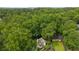 View of house nestled among mature trees, offering privacy and a serene setting at 2690 Valvedere Dr, Brookhaven, GA 30319
