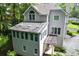 Back of home with a large skylight, many windows and private backyard at 2690 Valvedere Dr, Brookhaven, GA 30319