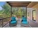 Spacious back deck with seating offers a relaxing outdoor space overlooking a private, wooded backyard at 6350 Bridge Brook Ovlk, Cumming, GA 30028