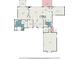 Detailed floor plan showcasing the layout of the home's main level, including the living room, kitchen, and primary bedroom suite at 6575 Roundhill Ct, Cumming, GA 30040