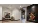 Modern designed lobby with stylish seating area, indirect lighting and unique decorative accents at 855 Peachtree Ne St # 1911, Atlanta, GA 30308
