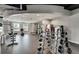 Modern gym features exercise equipment and a mirrored wall at 923 Peachtree Ne St # 1527, Atlanta, GA 30309