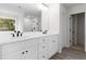 Bright bathroom featuring double vanity, shower, tub, and modern fixtures for a luxurious feel at 2949 Jefferson St, Austell, GA 30106
