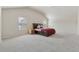 Bedroom features vaulted ceilings, large windows, plush carpeting, and neutral decor at 3243 Shoals Park Dr, Decatur, GA 30034