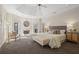 Spacious main bedroom featuring a fireplace, sitting area, and tray ceilings at 760 Valley Summit Drive, Roswell, GA 30075