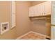 Bright laundry room with storage at 4129 Lansfaire Ter, Suwanee, GA 30024