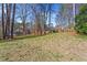 Wide shot of a backyard with trees and a fence at 5403 Woodberry Cir, Marietta, GA 30068