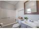 Well-lit bathroom with tub-shower combo and modern vanity at 2102 Lenoa Ln, Austell, GA 30106
