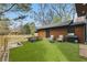 Serene backyard offers artificial turf, cozy seating, a modern fire pit, and a grill for outdoor gatherings at 1742 Ridgeway Nw Ave, Atlanta, GA 30318