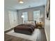 Serene bedroom with plush bed, two windows and hardwood floors at 235 Winding River Dr # B, Atlanta, GA 30350
