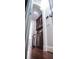 Galley kitchen featuring wood cabinets and stone countertops at 2650 Riverfront Dr, Snellville, GA 30039