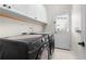Well-equipped laundry room with modern appliances, custom cabinets, and convenient access to the outdoors at 925 Sentry Ridge Xing, Suwanee, GA 30024