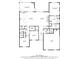 First floor plan displaying room dimensions and layout, including kitchen, living room, and bedrooms at 3415 Henderson Dr, Cumming, GA 30041