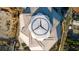 Aerial view of Mercedes-Benz Stadium's distinctive roof design, complete with the Mercedes-Benz logo at 795 Ponce De Leon Ne Pl # C3, Atlanta, GA 30306