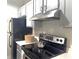Kitchen with stainless steel appliances and gray cabinets at 32 Peachtree Nw St # 202, Atlanta, GA 30303