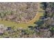 Overhead shot of a river winding through a lush forest, highlighting the natural beauty of the area at 114 Rock Creek Ln, Canton, GA 30114