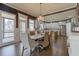 Dining room with chandelier and access to the porch and kitchen at 114 Rock Creek Ln, Canton, GA 30114
