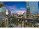 Gorgeous city view from the condo balcony at dusk at 3324 Peachtree Ne Rd # 1115, Atlanta, GA 30326