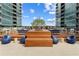 Outdoor community patio with various seating options at 943 Peachtree Ne St # 1108, Atlanta, GA 30309