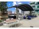 Beautifully landscaped patio with outdoor seating area and barbecue at 943 Peachtree Ne St # 1108, Atlanta, GA 30309