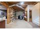 Basement with open shelves, exposed framing, and potential for customized storage solutions at 2986 Nestle Creek Dr, Marietta, GA 30062