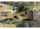 Aerial view of the property outlining the parcel and home locations at 8404 Majors Rd, Cumming, GA 30041