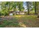 A spacious backyard with lush greenery, mature trees, and ample space for outdoor activities at 3113 Bellgreen Way, Decatur, GA 30032